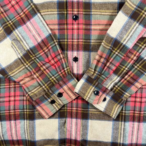 LL Bean Scotch Plaid Heavy Flannel Men's XL Apple Cinnamon Lumberjack NWT - Picture 3 of 12